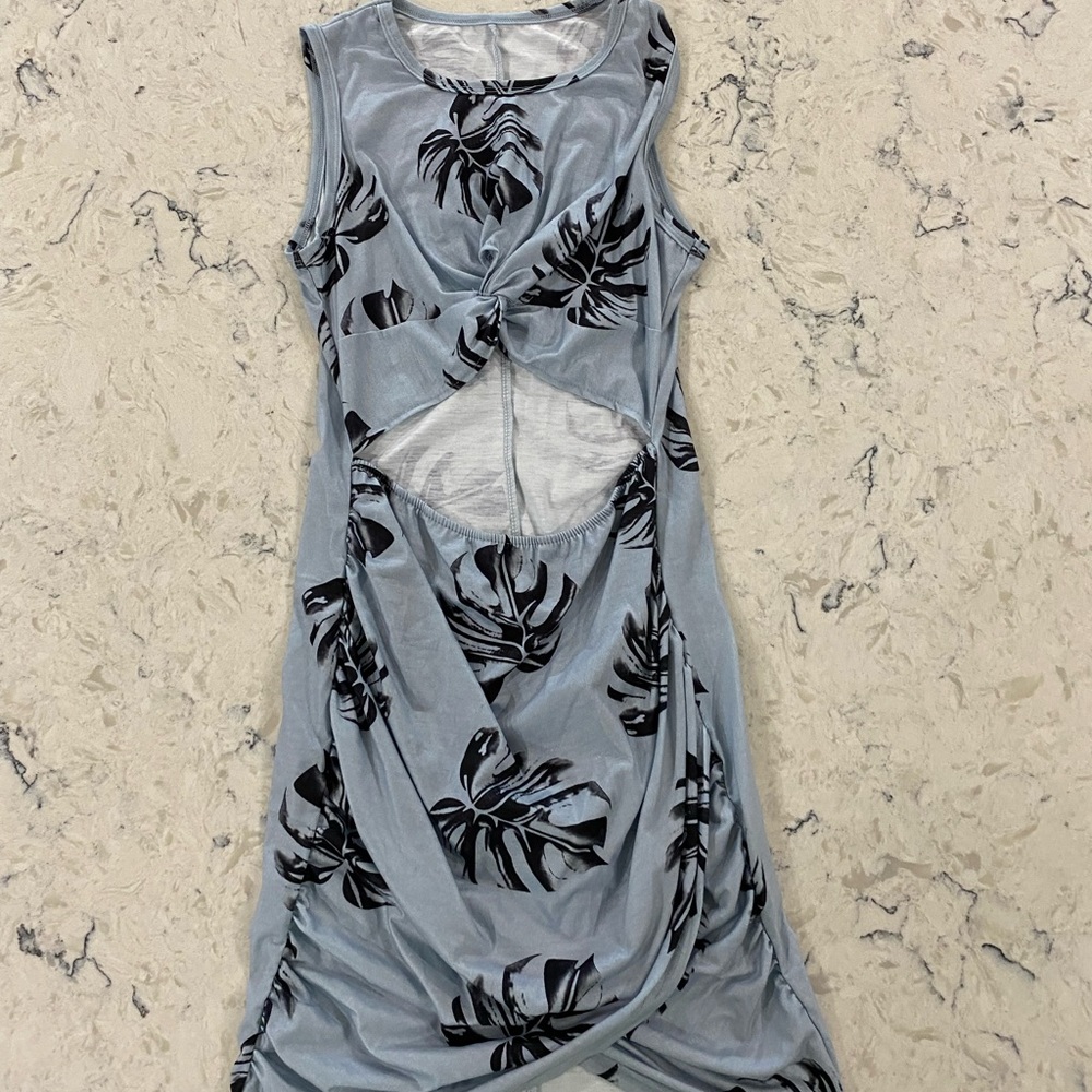Dress with stomach cut out detail